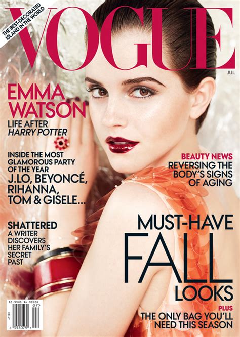 Emma Watson On The Cover Of Vogue Nadine Jolie Courtney