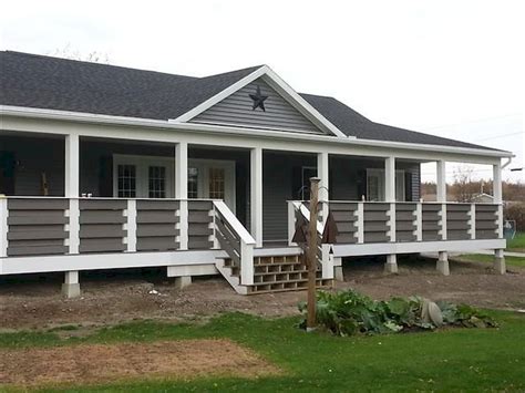 65 Stunning Farmhouse Porch Railing Decor Ideas 54 Mobile Home