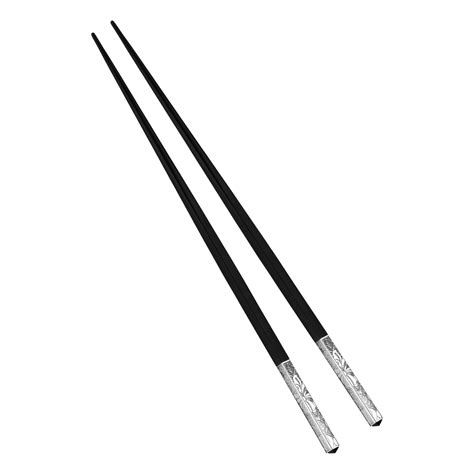 Silver Plated Black Japanese Chopsticks With Case Jardin D Eden Christofle