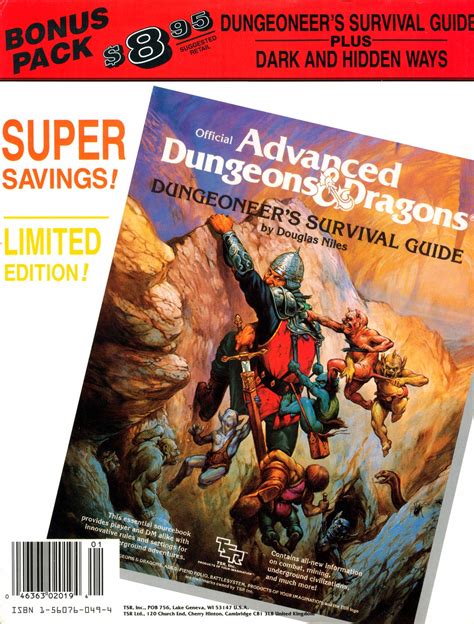Dungeoneer's survival guide covers a lot of ground, offering up an overview of the many obstacles adventurers might encounter underground, along with rules for adjudicating them. Advanced Dungeons & Dragons Archive