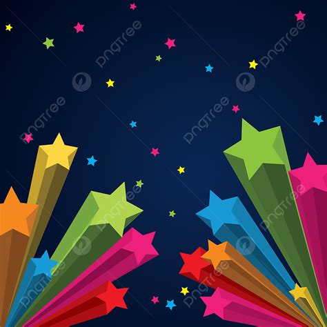 Colorful Abstract Design Vector Art Png Abstract Colorful Stars Flow