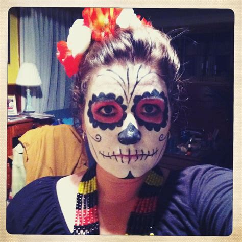 Dias De Los Muertos Sugar Skull Halloween Costume Halloween Face