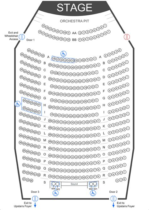 Seating Map Civic Theatre