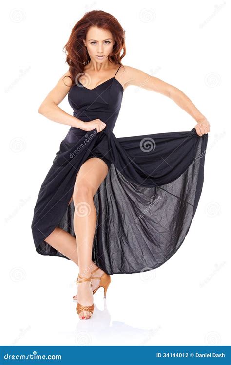 Shapely Fit Beautiful Woman Dancing Stock Photography Image 34144012