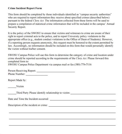 police report templates fine word templates