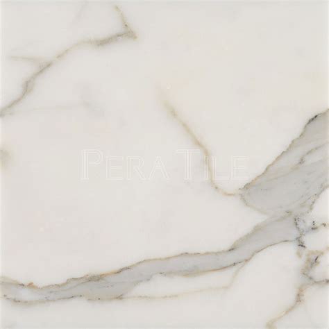 Calacatta Gold 12x12 Polished Extra Marble Tile Pera Tile