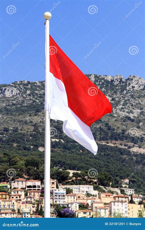 Monaco Flag At Monaco Stock Image Image Of Luxury Aerial 32181201