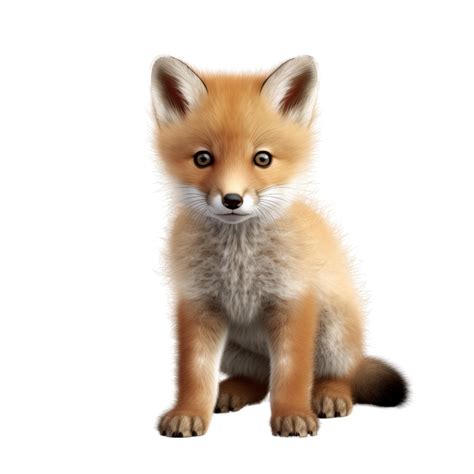 Ai Generated Cute Baby Fox Clip Art 34928218 Png