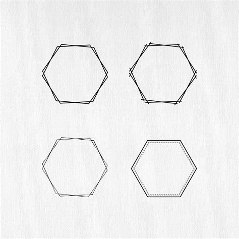 Hexagon Shape Svgstacked Monogram Frame Svg Png Etsy