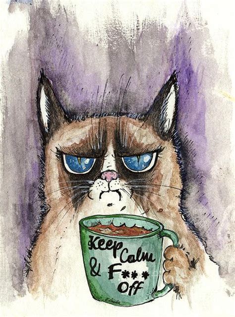 Grumpy Cat Fan Art Grumpycat Grumpy Cat Art Grumpy Cat Cat Painting