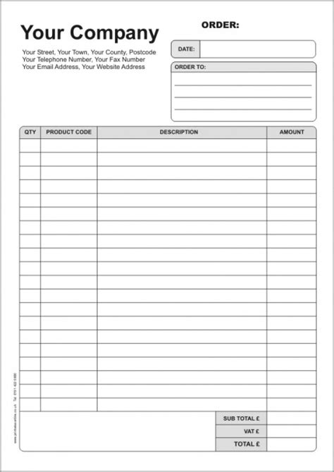 Printing Order Form Template Sampletemplatess