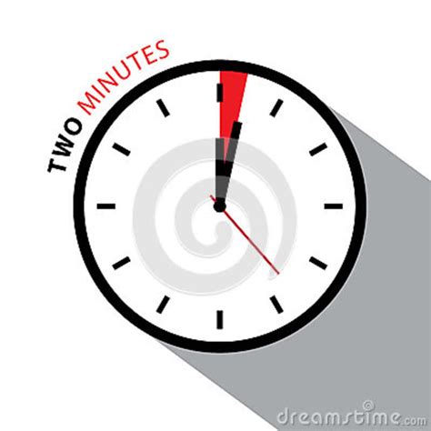 Reloj De Dos Minutos Cuenta Descendiente Del Cronómetro Stock De