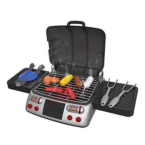 Pretend Play Bbq Grill For Kids With Lights Sizzling Sounds And Smoke