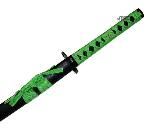 Zombie Hunter Neon Green Katana Ninja Samurai Sword Biohazard Tsuba