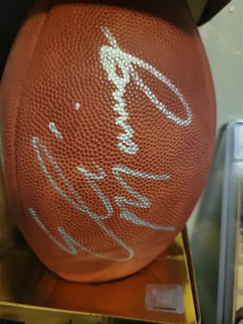 Official Wilson The Duke Football Nfl Authentic Game Ball Signed Eli