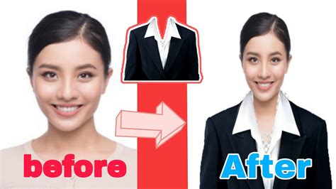 How To Make Id Picture With Formal Attire Using Cellphone Youtube