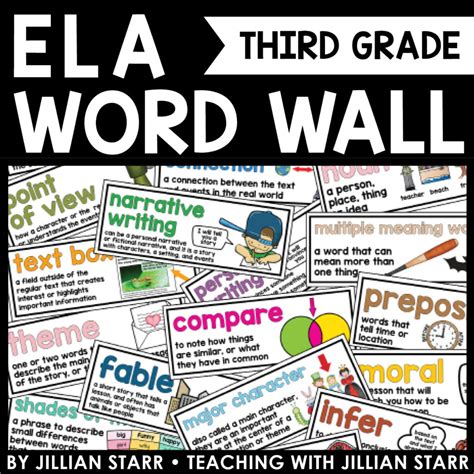 Ela Word Wall Grade 3 Teaching With Jillian Starr