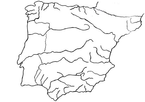 Mapa Fisico De Espana Mudo Rios Y Montanas Images