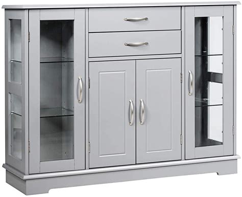 Giantex Sideboard Buffet Server Cabinet W 2 Drawers 3 Cabinets And