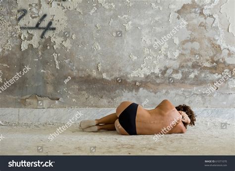 Naked Woman Laying On Floor Abandoned