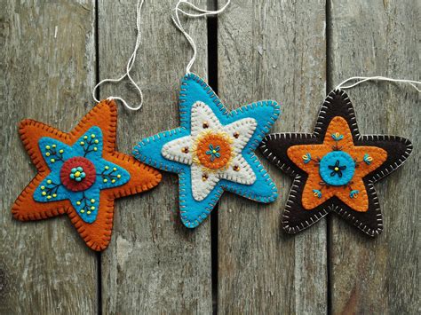 Folk Art Star Sewing Pattern Download Felt Star Ornament Pdf Pattern