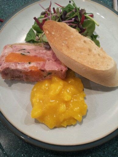 Homemade Ham Hock Terrine With Piccalilli Brighton Food Privatedining Ham Hock Terrine