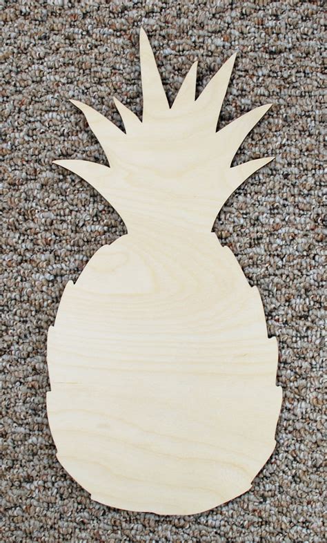 Pineapple. Unfinished wood cutout. Wood cutout. Laser Cutout. | Etsy