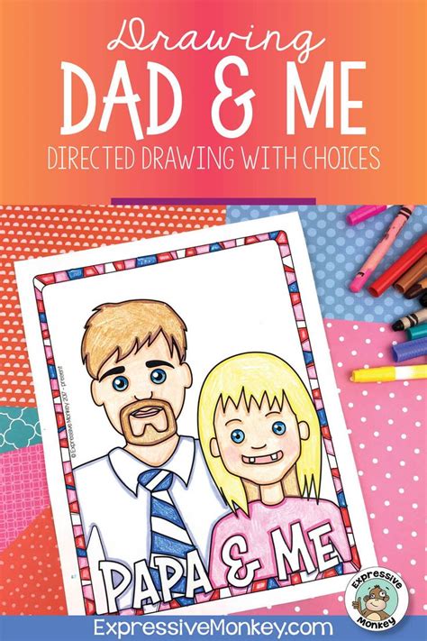 Fathers Day Card Drawing Dad And Me Drawing Games For Kids Drawing