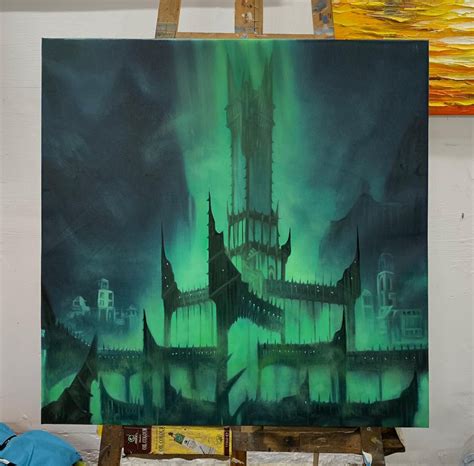 Handcrafted Oil Painting On Canvas Lord Of The Rings Minas Morgul
