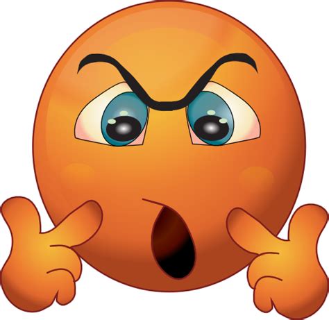 Orange Angry Smiley Emoticon Clipart I2clipart Royalty Free Public