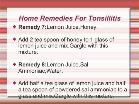 Home Remedies For Tonsillitis