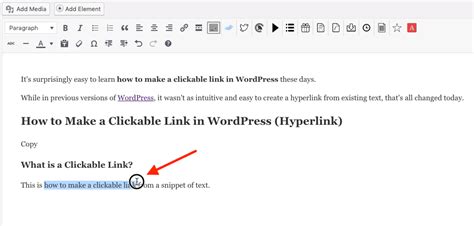 How To Make A Clickable Link In Wordpress Hyperlink On A Blog