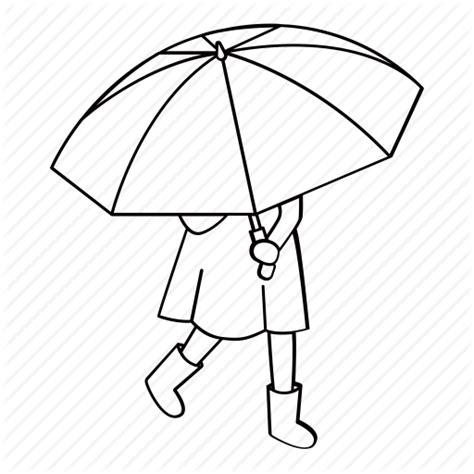 512x512 Girl Kid Rain Rainy Street Umbrella Walking Icon Icon In