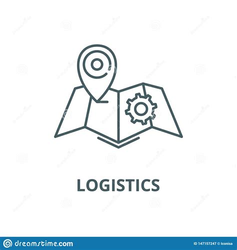 Logistics Vector Line Icon Linear Concept Outline Sign Symbol Stock