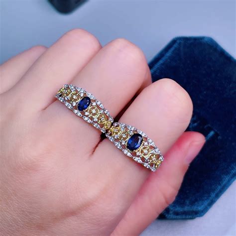 Sri Lanka Sapphire Ring 46 Mm Natural Blue Gemstone Raw Etsy