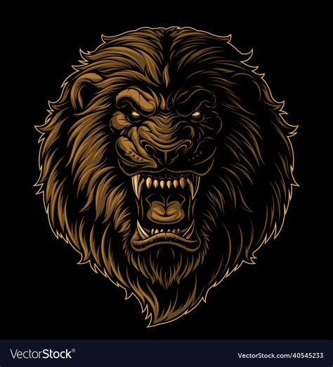 A Ferocious Wild Lion Royalty Free Vector Image