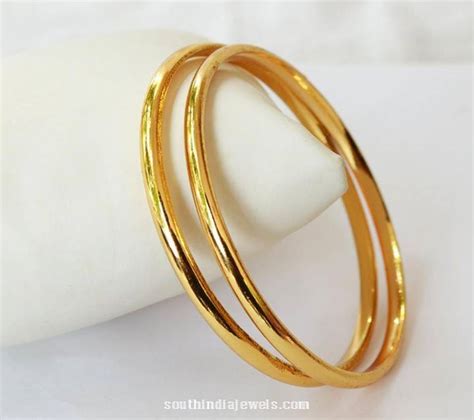 Simple Gold Plated Bangle South India Jewels