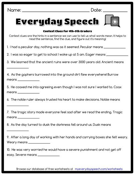 English For 6th Grade Worksheets