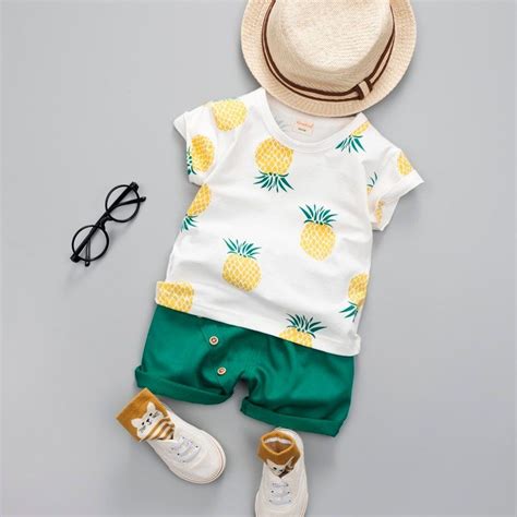 Summer Baby Boy Clothing Set 2pcs Baby Gear City Toddler Boy