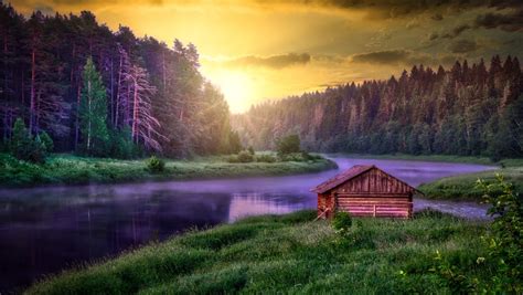 1360x768 Beautiful Cabin Desktop Laptop Hd Wallpaper Hd Nature 4k