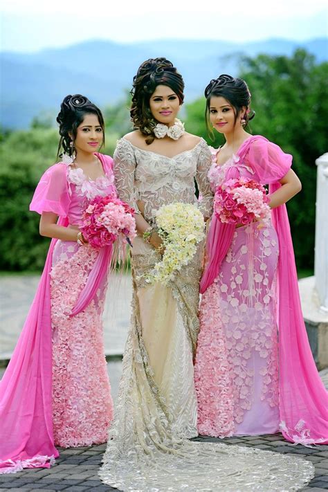 Sri Lankan Wedding Dressed By Lakshi Salon Bridesmaid Saree Wedding