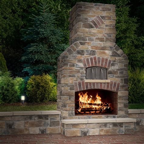 Outdoor Fireplace Pizza Oven Combo Kits
