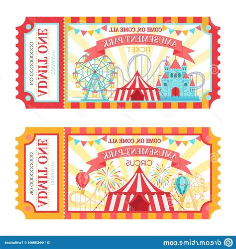 Carnival Ticket Vector At Collection Of Carnival