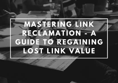 Mastering Link Reclamation Regaining Lost Link Value