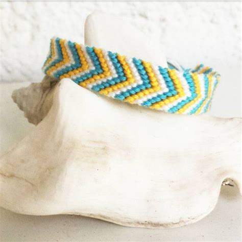 Woven Friendship Bracelet Anklet Chevron Arrow Pattern Color