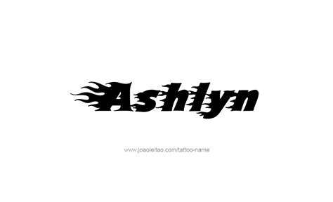 Ashlyn Name Tattoo Designs