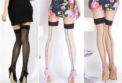 nylon women stockings womens sexy socks perspective striped sexy stockings lady thigh high