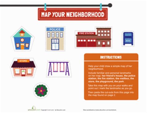 Map Your Neighborhood Gs Projects Preschool Social Studies
