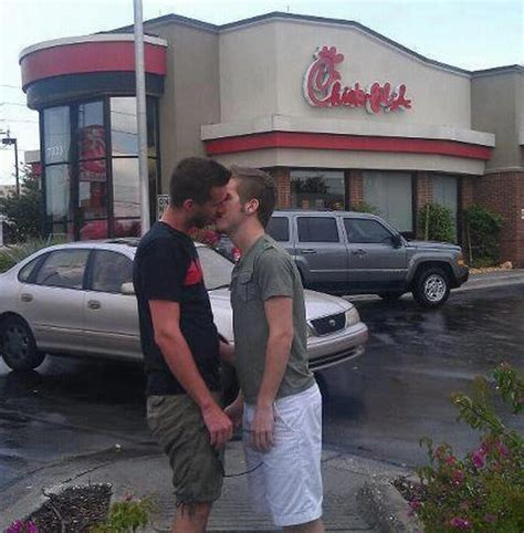 Chick Fil A Kiss In Day Photos Of National Same Sex Kiss