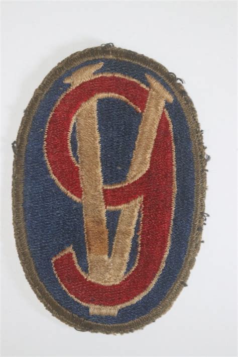 Original Ww2 Us Army 95th Infantry Division Cloth Shoulder Patch Od Border Butlers Military